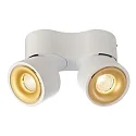 Deko-Light LED Deckenstrahler UNI II DOUBLE TILT, IP20, 2-flammig, CRi >90, kardanisch, dimmbar, 20W 3000K 1350lm 36°, weiß