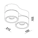 Deko-Light LED Deckenstrahler UNI II DOUBLE TILT, IP20, 2-flammig, CRi >90, kardanisch, dimmbar, 20W 3000K 1350lm 36°, weiß