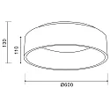 Deko-Light LED Deckenleuchte SCULPTORIS CCT, IP20 IK04, Ø 60cm, 42W 3000/4000K (CCT Switch) 3000/3100lm, dimmbar, schwarz