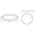 Deko-Light LED Deckenaufbauleuchte MEROPE, 40cm, 30W, 3000/4000K, IP20, kaffee