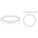 Deko-Light LED Deckenaufbauleuchte MEROPE, 80cm, 60W, 3000/4000K, IP20, kaffee