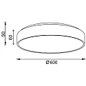 Deko-Light LED Deckenaufbauleuchte MENKAR Wandleuchte, 60cm, 70W, 3000/4000K, IP20, Kaffee