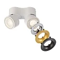 Deko-Light LED Deckenstrahler UNI II MINI DOUBLE TILT 21W, IP20, 2-flammig, CRi >90, kardanisch, dimmbar, 21W 2700K 1400lm 36°, weiß