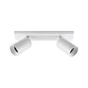 Deckenstrahler CAN TILT SQUARE, IP20, 2-flammig, eckige Basis, Länge 30.5cm, 2x GU10, verstellbar, weiß
