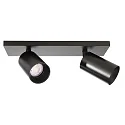Deko-Light ceiling luminaire CAN TILT SQUARE 30.5CM 2 flames, square, cardanic swivelling GU10 IP20, black