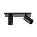 Deko-Light ceiling luminaire CAN TILT SQUARE 30.5CM 2 flames, square, cardanic swivelling GU10 IP20, black