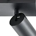 Deko-Light ceiling luminaire CAN TILT SQUARE 30.5CM 2 flames, square, cardanic swivelling GU10 IP20, black