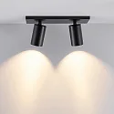 Deko-Light ceiling luminaire CAN TILT SQUARE 30.5CM 2 flames, square, cardanic swivelling GU10 IP20, black