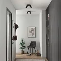 Deko-Light Deckenstrahler CAN TILT ROUND, IP20, 2-flammig, runde Basis, Ø 20cm, 2x GU10, verstellbar, schwarz