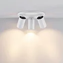 Deko-Light ceiling luminaire CAN TILT ROUND Ø 25CM 3 flames, round, cardanic swivelling GU10 IP20, white