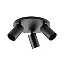 Deko-Light Deckenstrahler CAN TILT ROUND, IP20, 3-flammig, runde Basis, Ø 25cm, 3x GU10, verstellbar, schwarz