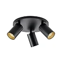 Deko-Light Deckenstrahler CAN TILT ROUND, IP20, 3-flammig, runde Basis, Ø 25cm, 3x GU10, verstellbar, schwarz
