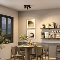 Deko-Light Deckenstrahler CAN TILT ROUND, IP20, 3-flammig, runde Basis, Ø 25cm, 3x GU10, verstellbar, schwarz