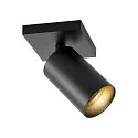 Deko-Light Deckenaufbau-Strahler CAN TILT SQUARE BASE MIX'N MATCH 1/3, IP20, eckig, 11cm, 1-flammig, GU10, ohne Schirm, schwarz