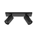 Deko-Light ceiling luminaire CAN TILT SQUARE BASE 30.5CM MIX'N MATCH 1/3 2 flames, square, without shade, cardanic swivelling GU10 IP20