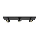 Deckenaufbau-Strahler  CAN TILT SQUARE BASE MIX'N MATCH 1/3, IP20, eckig, 48cm, 3-flammig, 3x GU10, ohne Schirm, schwarz
