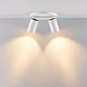 spotlight bar CAN TILT ROUND BASE Ø 20CM MIX‘N MATCH 2 flames, round, without shade, cardanic swivelling GU10 IP20, white