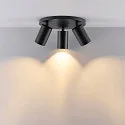 Deko-Light ceiling luminaire CAN TILT ROUND BASE Ø 25CM MIX‘N MATCH 3 flames, round, without shade, cardanic swivelling GU10 IP20, black