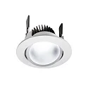 Recessed LED ceiling luminaire COB 68 cCT, 8W, 24V, 65°, 250cm-6500K, IP20, white