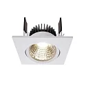 Recessed LED ceiling luminaire COB-68-350mA-SQUARE, current constant, 6W, 2700K, 45°, white