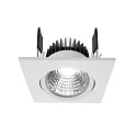 Recessed LED ceiling luminaire COB-68-350mA-SQUARE, current constant, 6W, 4000K, 45°, white