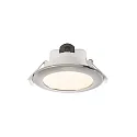 LED Deckeneinbauleuchte ACRUX 90, Ø 11.3cm, 9W 3000/4000/6000K (CCT) 760lm 90°, dimmbar, weiß matt / silber