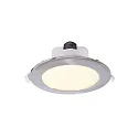 LED Deckeneinbauleuchte ACRUX 120, Ø 14.5cm, 14.5W 3000/4000/6000K (CCT) 1370lm 90°, dimmbar, weiß matt / silber