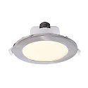 LED Deckeneinbauleuchte ACRUX 145, Ø17.4cm, 16W 3000/4000/6000K (CCT) 1570m 90°, dimmbar, weiß matt / silber