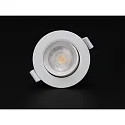 Deko-Light LED Sanierungs-Downlight SMD-68-230V-RUND, IP20, schwenkbar 36°, dimmbar, 6.5W 2700K 510lm 45°, verkehrsweiss