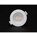 Deko-Light LED Sanierungs-Downlight SMD-68-230V-RUND, IP20, schwenkbar 36°, dimmbar, 6.5W 3000K 540lm 45°, verkehrsweiss