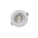 Deko-Light LED Sanierungs-Downlight SMD-68-230V-RUND, IP20, schwenkbar 36°, dimmbar, 6.5W 4000K 550lm 45°, verkehrsweiss