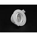 Deko-Light LED Sanierungs-Downlight SMD-68-230V-RUND, IP20, schwenkbar 36°, dimmbar, 6.5W 4000K 550lm 45°, verkehrsweiss