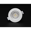 Deko-Light LED Sanierungs-Downlight SMD-68-230V-RUND, IP20, schwenkbar 36°, dimmbar, 6.5W 4000K 550lm 45°, verkehrsweiss