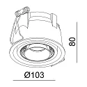 Deko-Light LED Decken-Einbaustrahler UNI II MINI TILT, IP20, 500mA (exkl. BG), CRi >90, kardanisch, dimmbar, 9W 3000K 670lm 36°, weiß