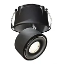 LED Deckeneinbau-Strahler UNI II MAX TILT, IP20, 700mA (exkl. BG), CRi >90, kardanisch, dimmbar, 24W 3000K 2150lm 36°, schwarz