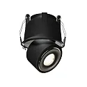 LED Decken-Einbaustrahler UNI II MINI TILT, IP20, 500mA (exkl. BG), CRi >90, kardanisch, dimmbar, 9W 3000K 670lm 36°, schwarz