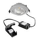 Deko-Light LED Einbau-Strahler DIONE IP20, Ø 8.2cm, 8.5W 3000K 800lm 36°, schwenkbar 30°, Quick-Terminal, dimmbar, Silber