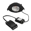 LED Einbau-Strahler DIONE IP20, Ø 8.2cm, 8.5W 3000K 800lm 36°, schwenkbar 30°, Quick-Terminal, dimmbar, schwarz