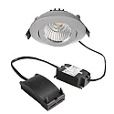 LED Einbau-Strahler DIONE IP20, Ø 8.2cm, 8.5W 4000K 800lm 36°, schwenkbar 30°, Quick-Terminal, dimmbar, Silber