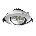 Deko-Light LED Einbau-Strahler DIONE IP20, Ø 8.2cm, 8.5W 4000K 800lm 36°, schwenkbar 30°, Quick-Terminal, dimmbar, Chrom