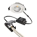 recessed spotlight DIONE IP20 swivelling, wired through IP20, white dimmable