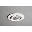 recessed spotlight DIONE IP20 swivelling, wired through IP20, white dimmable