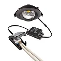 Deko-Light LED Einbau-Strahler DIONE IP20, Ø 8.2cm, 8.5W 2700K 750lm 36°, schwenkbar 30°, Quick-Terminal, dimmbar, schwarz