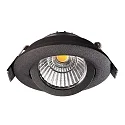 Deko-Light LED Sanierungs-Downlight DIONE IP20 DTW, Ø 8.2cm, 8.5W 1800-3000K 480lm 36°, CRi >95, schwenkbar 30°, Quick-Terminal, schwarz