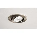 Deko-Light LED Sanierungs-Downlight DIONE IP20 DTW, Ø 8.2cm, 8.5W 1800-3000K 480lm 36°, CRi >95, schwenkbar 30°, Quick-Terminal, Nickel