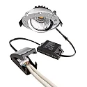 Deko-Light LED Einbau-Strahler DIONE IP44, Ø 8.2cm, 8.5W 2700K 750lm 36°, schwenkbar 30°, Quick-Terminal, dimmbar, Chrom