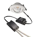 Deko-Light LED Einbau-Strahler DIONE IP44, Ø 8.2cm, 8.5W 3000K 800lm 36°, schwenkbar 30°, Quick-Terminal, dimmbar, weiß
