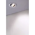 Deko-Light LED Einbau-Strahler DIONE IP44, Ø 8.2cm, 8.5W 3000K 800lm 36°, schwenkbar 30°, Quick-Terminal, dimmbar, Silber