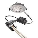 Deko-Light LED Einbau-Strahler DIONE IP44, Ø 8.2cm, 8.5W 3000K 800lm 36°, schwenkbar 30°, Quick-Terminal, dimmbar, Silber