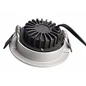 Deko-Light LED Einbau-Strahler DIONE IP44, Ø 8.2cm, 8.5W 3000K 800lm 36°, schwenkbar 30°, Quick-Terminal, dimmbar, Silber